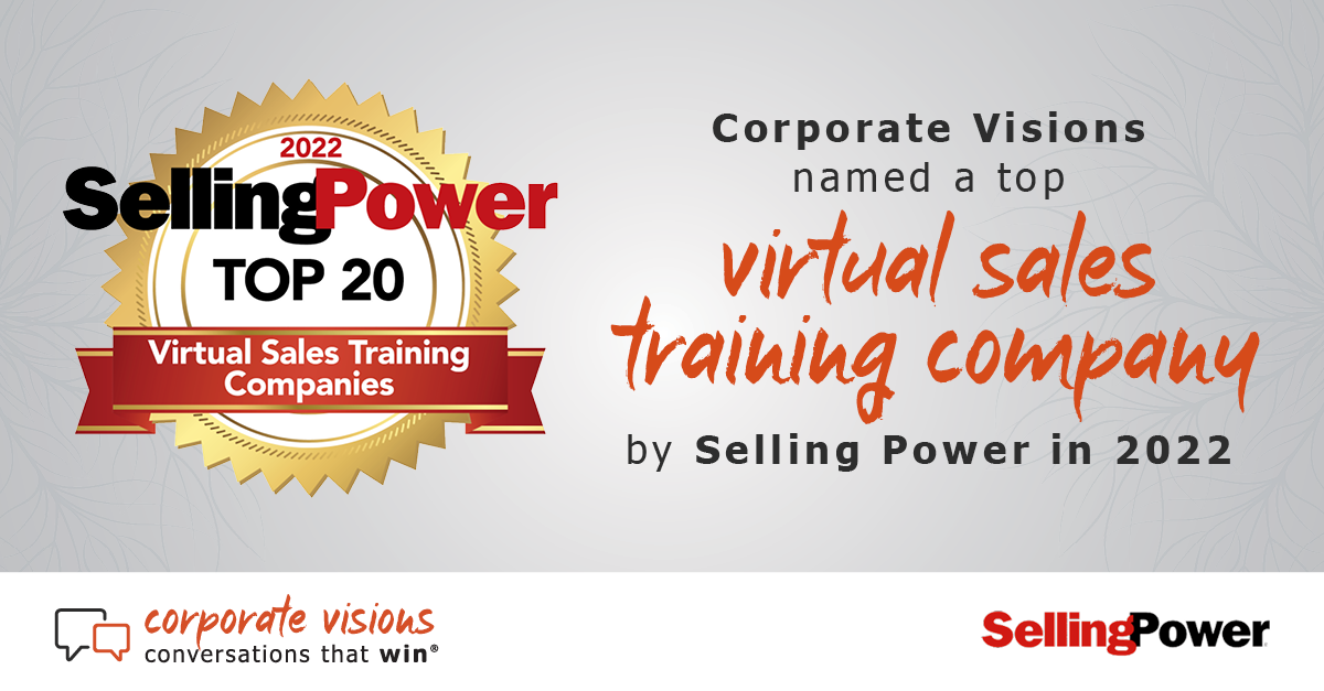 Corporate Visions top virtual sales training company 2022