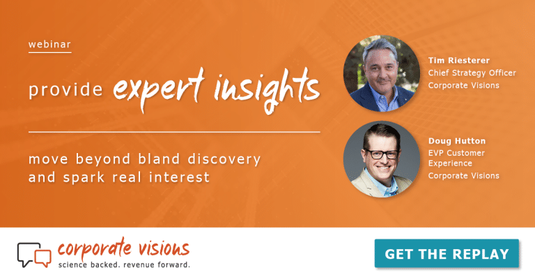 Provide Expert Insights presented by Tim Riesterer and Doug Hutton - Webinar cover