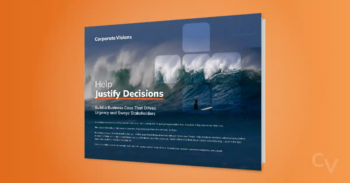 Help Justify Decisions - Tool cover over a light orange background