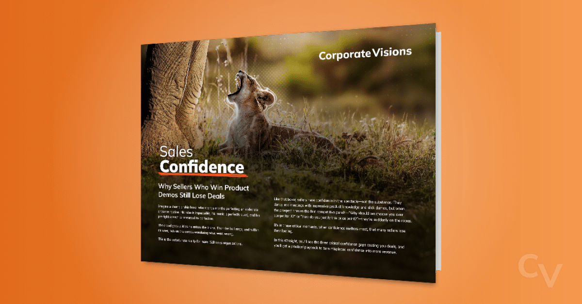 Sales Confidence Winsight cover over a light orange background