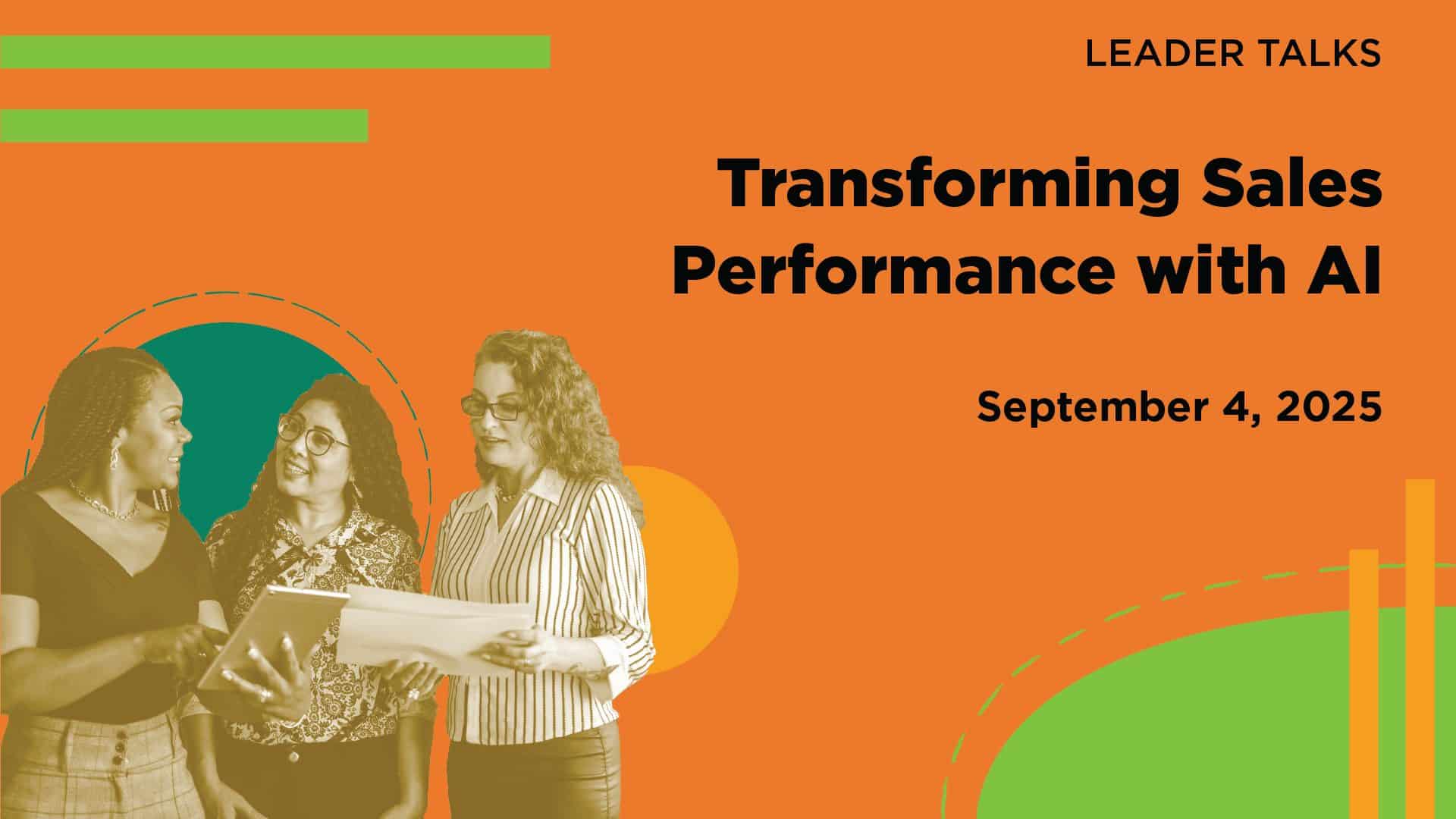 Leader Talk: Transforming Sales Performance with AI - Event cover