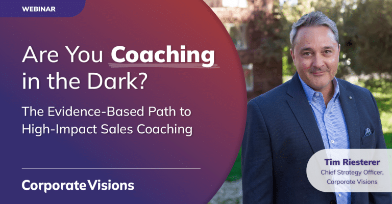 Are You Coaching in the Dark? The Evidence-Based Path to High-Impact Sales Coaching - Webinar cover