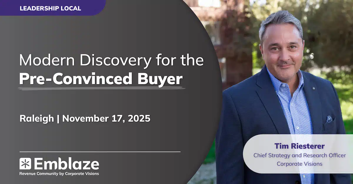 Leadership Local (Raleigh): Modern Discovery for the Pre-Convinced Buyer - Event cover