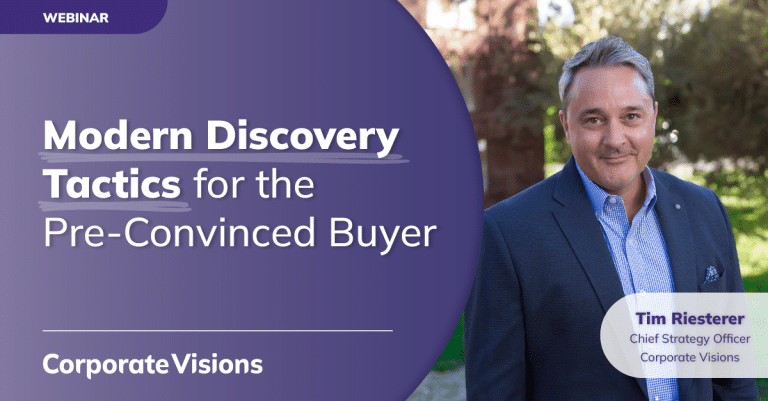 Modern Discovery Tactics for the Pre-Convinced Buyer - Webinar cover