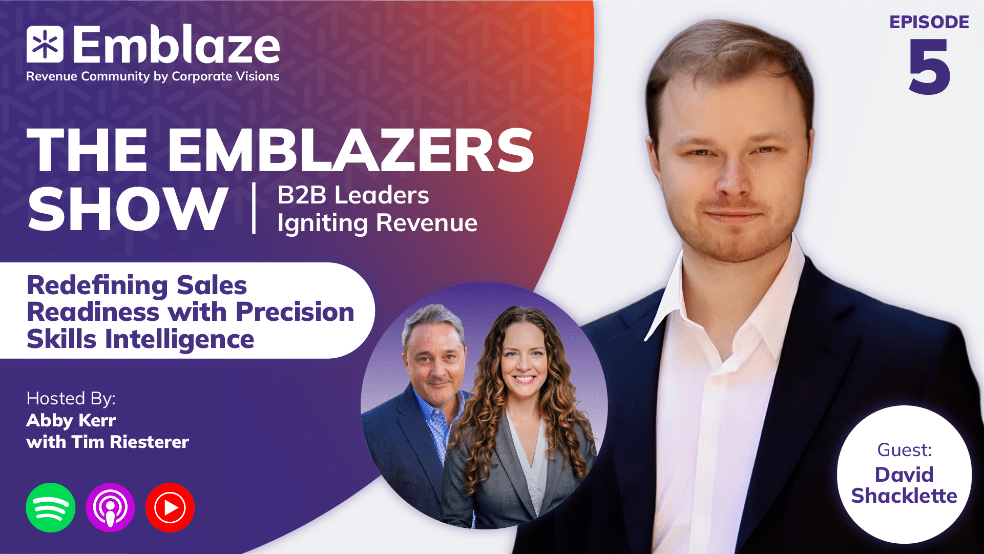 Episode 5 of the Emblazers Show: Redefining Sales Readiness with Precision Skills Intelligence with Guest David Shacklette