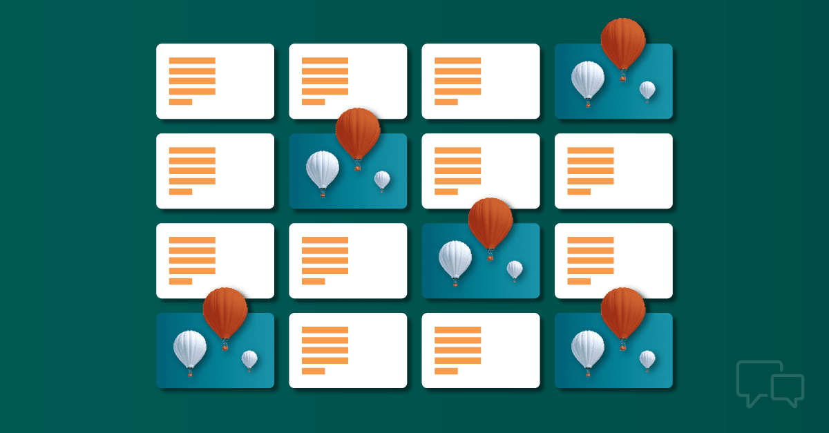 A view of all the slides in a PowerPoint presentation with distinct slides to represent how 10% message slides stand out.