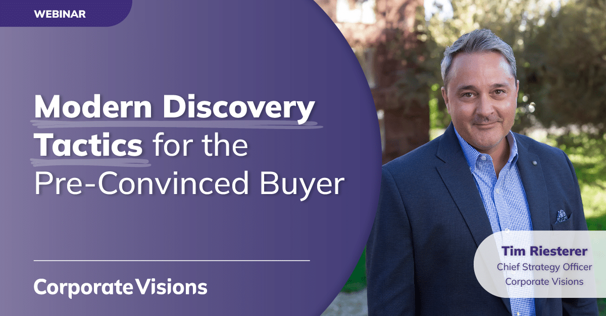 Modern Discovery Tactics for the Pre-Convinced Buyer - Webinar cover