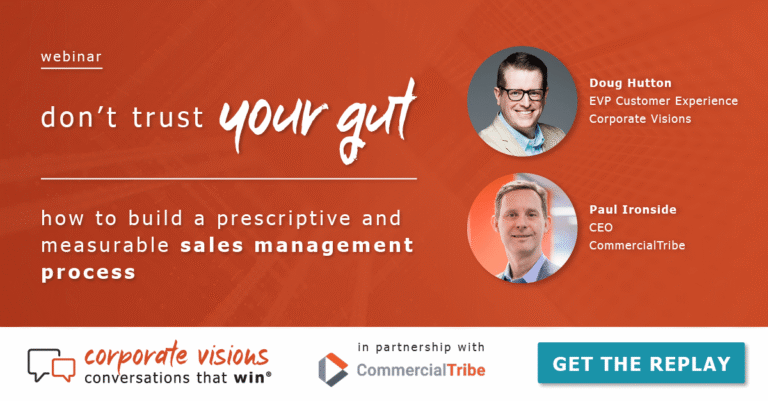 How to Build a Prescriptive and Measurable Sales Management Process presented by Doug Hutton and Paul Ironside - Webinar cover