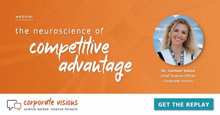 The Neuroscience of Competitive Advantage presented by Dr. Carmen Simon - Webinar cover