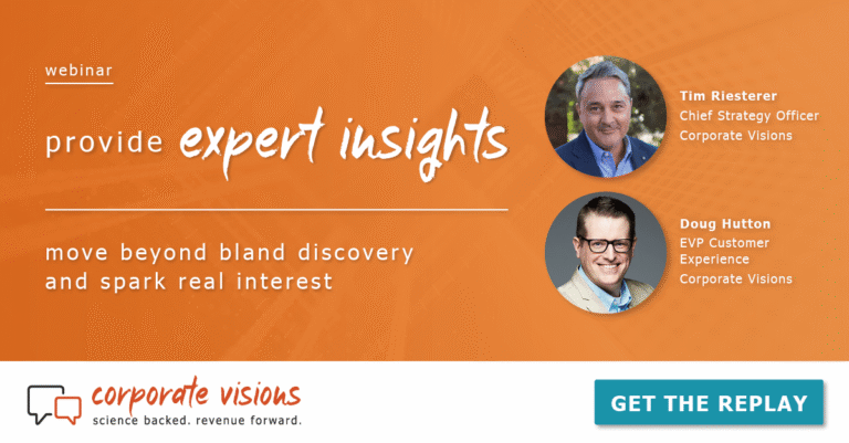 Provide Expert Insights presented by Tim Riesterer and Doug Hutton - Webinar cover