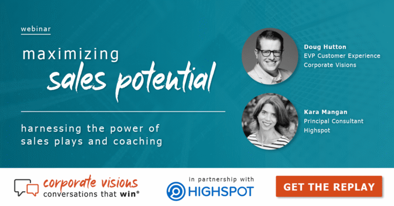 Maximizing Sales Potential - Harnessing the Power of Sales Plays and Coaching presented by Doug Hutton and Kara Mangan - Webinar cover