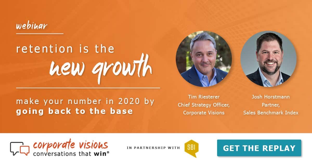 Retention is the New Growth presented by Tim Riesterer and Josh Horstmann - Webinar cover