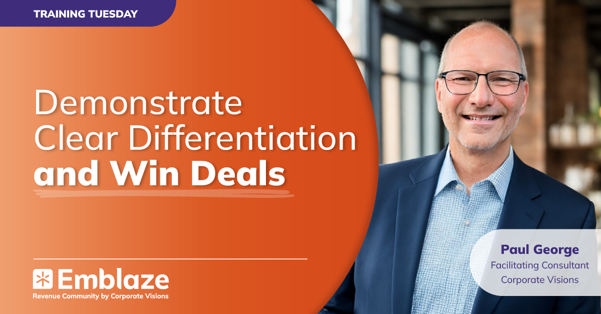 Training Tuesday: Demonstrate Clear Differentiation and Win Deals - Event cover