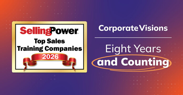 Corporate Visions has been named one of the best sales training companies in 2026