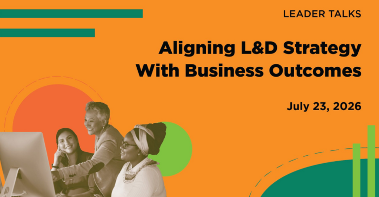 Leader Talk - Aligning L&D Strategy With Business Outcomes - Event cover