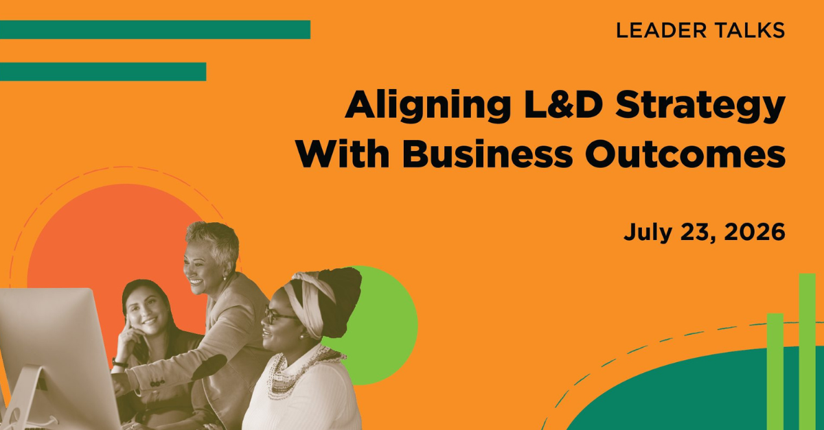 Leader Talk - Aligning L&D Strategy With Business Outcomes - Event cover