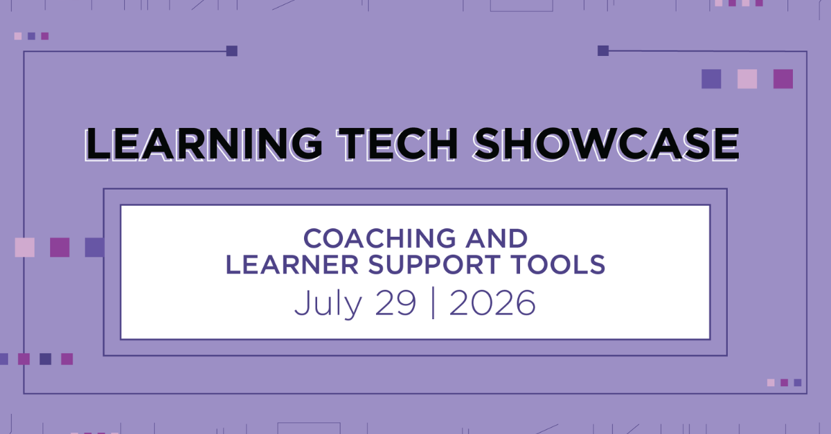 Learning Tech Showcase - Coaching and Learner Support Tools - Event cover