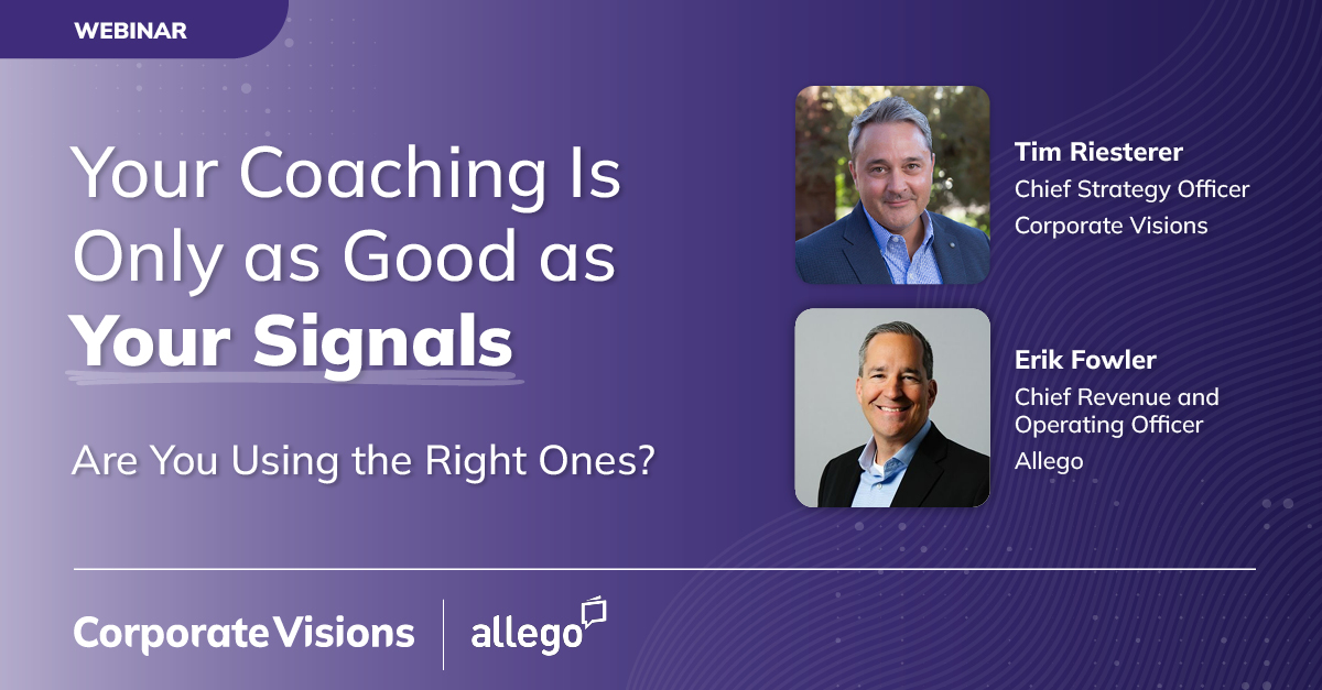Your Coaching Is Only as Good as Your Signals. Are You Using the Right Ones? - Webinar Cover