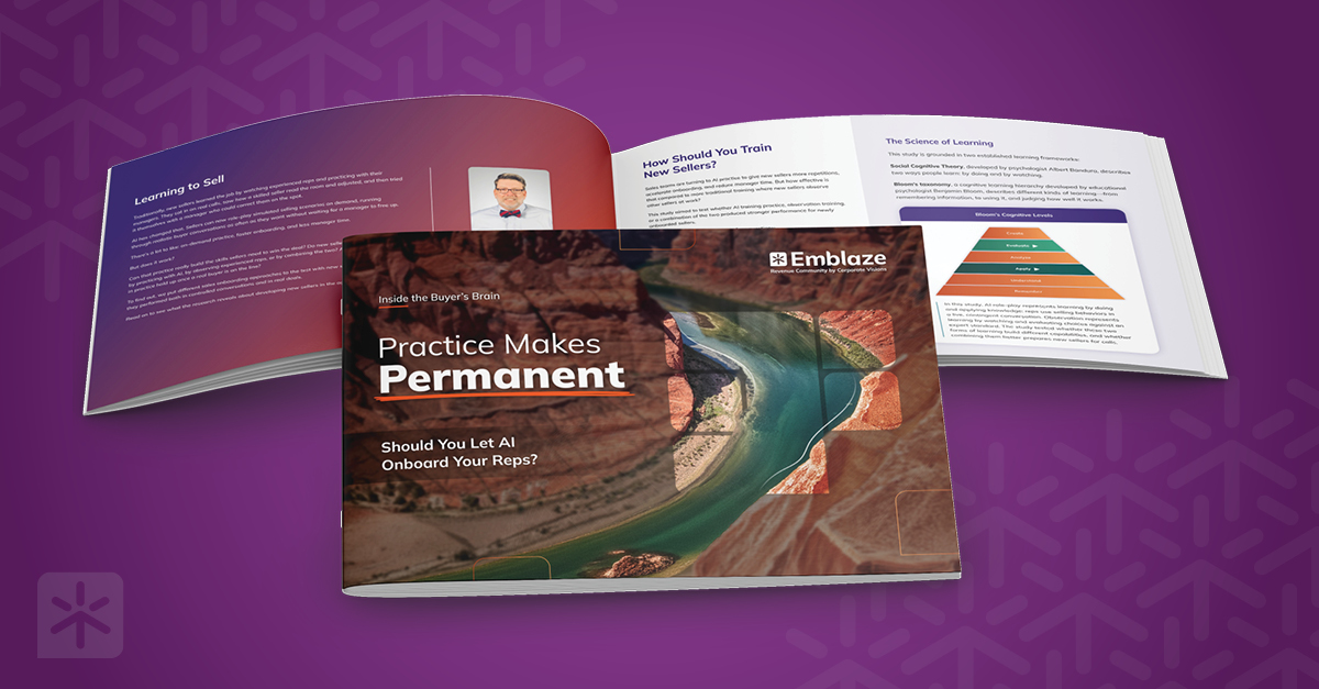 Research Report: Practice Makes Permanent: Should You Let AI Onboard Your Reps? - Cover
