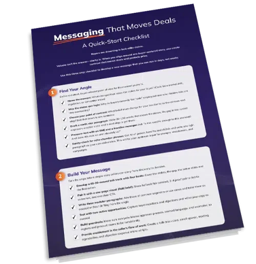Checklist: Messaging That Moves Deals - Tool cover